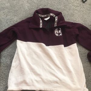 Vs pink quarter zip